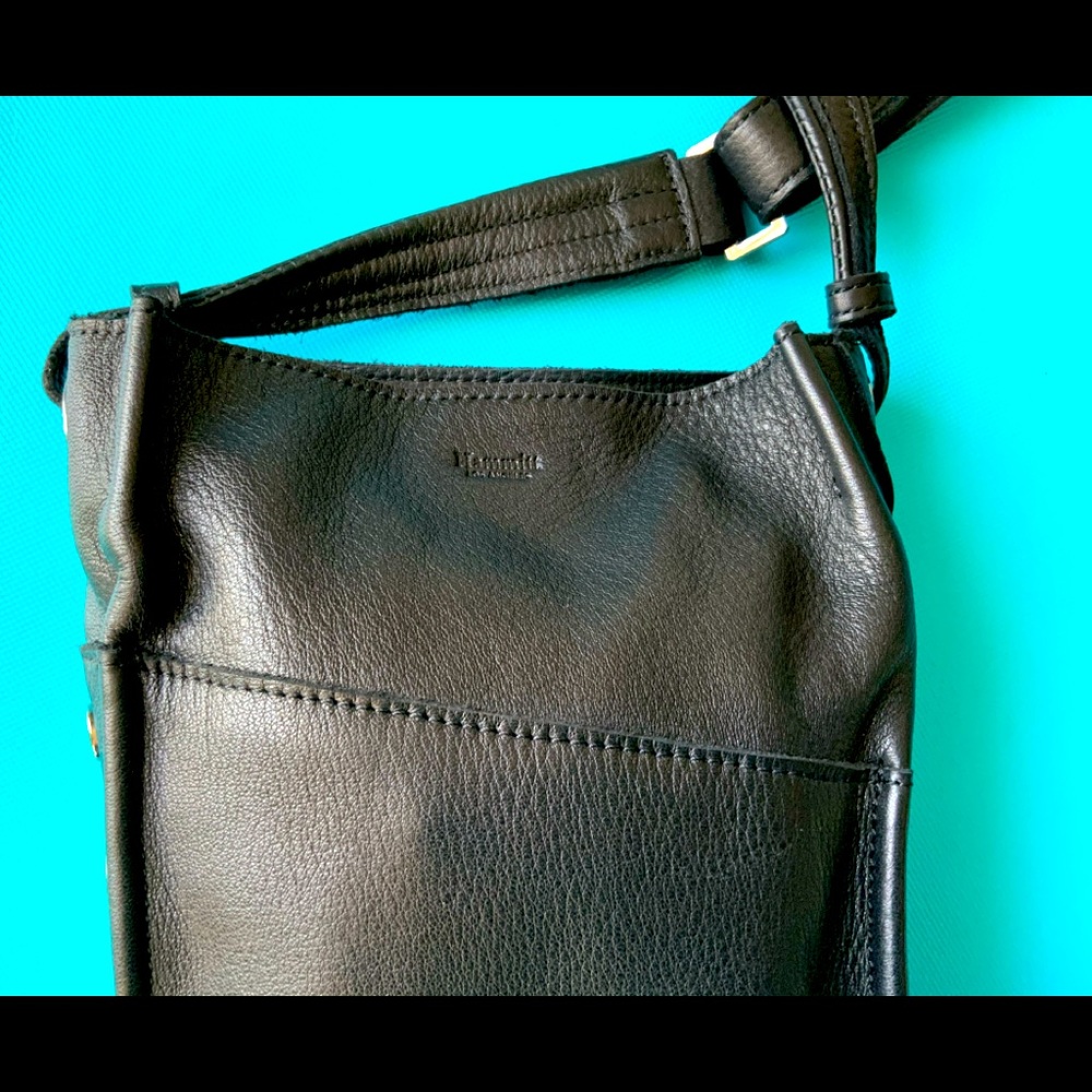 Hammitt Davis Black Leather Shoulder/Crossbody Bag